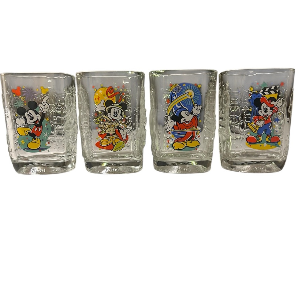 Disney Colorful Character Glass Set (collectors 2000) complete set